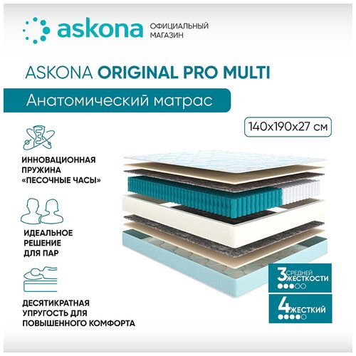 Матрас анатомический ASKONA (аскона) Original Pro Multi 140х190