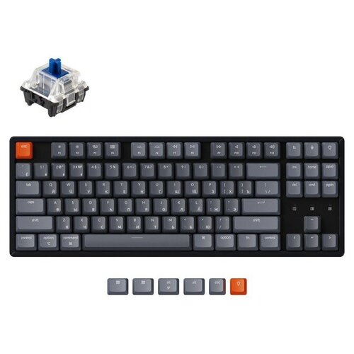 Беспроводная механическая клавиатура Keychron K8 TKL алюминиевый корпус RGB подсветка Gateron Blue Switch 949000₽