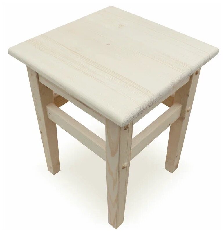 Комплект обеденной мебели из дерева (стол 0,9м + 2 табурета) КМО-11 (без покраски) - фотография № 11