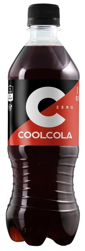 Напиток "Кул Кола без сахара" ("Cool Cola Zero") безалкогольный сильногазированный, ПЭТ 0.5 (упаковка 12шт) - фотография № 2