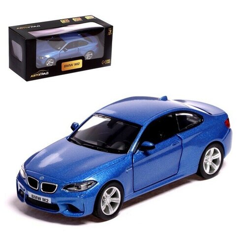 Машина металлическая BMW M2 COUPE, 1:32, инерция, открываются двери, цвет синий машина металлическая bmw m2 coupe 1 32 инерция открываются двери цвет синий