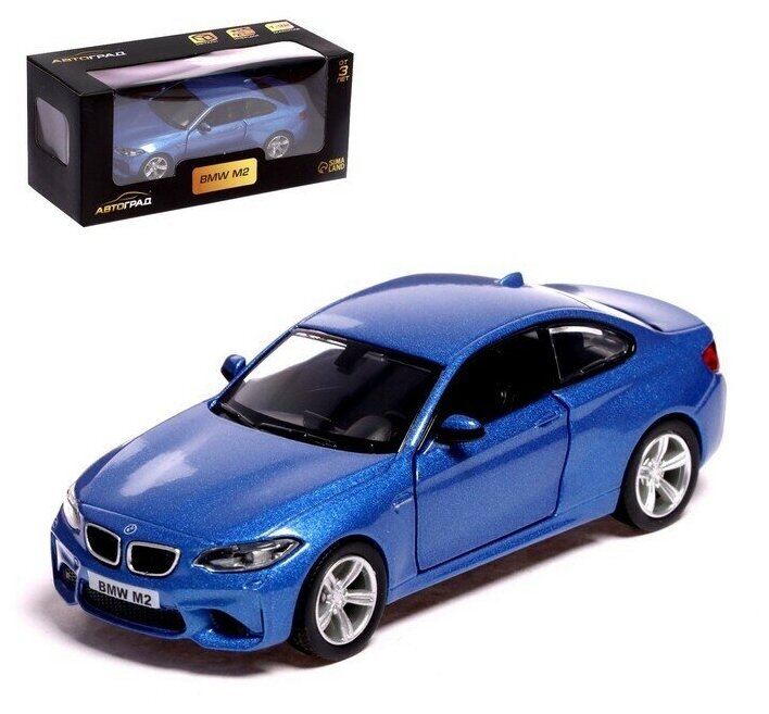 Машина металлическая BMW M2 COUPE, 1к32, инерция, открываются двери, цвет синий