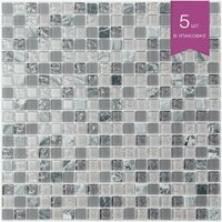 Мозаика стеклянная NS mosaic S-858 305х305 чип 15x15 уп 5 шт