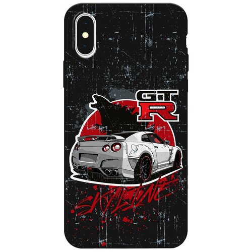 Силиконовый чехол Mcover для Apple iPhone XS Max с рисунком Машина Nissan GTR Skyline силиконовый чехол mcover для apple iphone 7 с рисунком nissan gtr skyline