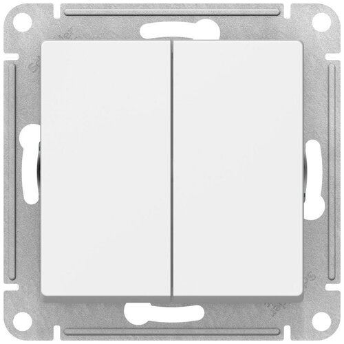 SE AtlasDesign Бел Выключатель 2-клавишный сх.5, 10АХ, механизм (комплект 4шт)