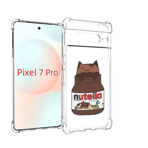 Чехол MyPads кошечка-в-нутелле для Google Pixel 7 Pro задняя-панель-накладка-бампер