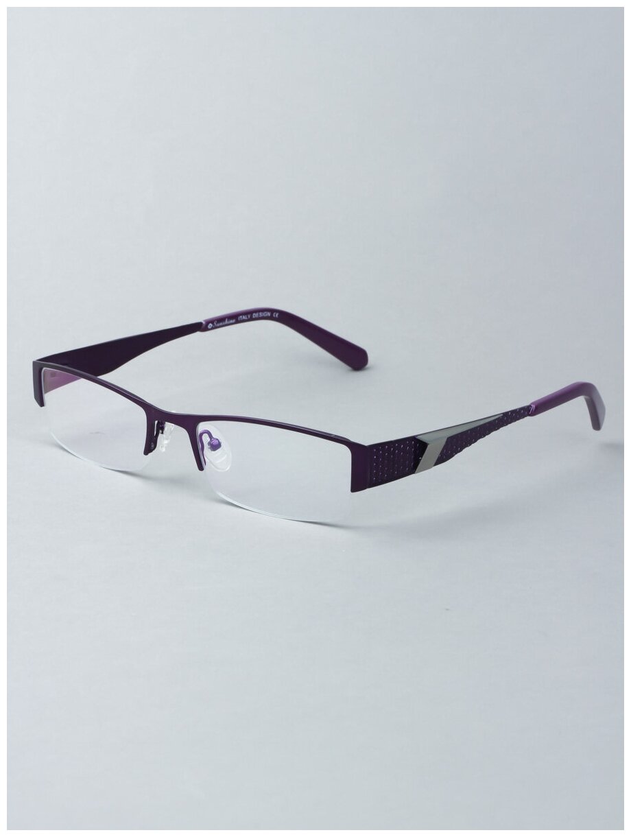 Готовые очки для зрения фиолетовые с диоптриями -3.50 футляр