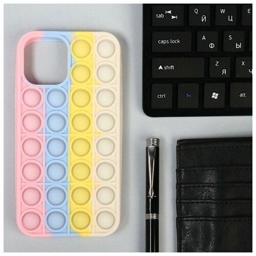 Чехол POP IT, для iPhone 12/12 Pro, силиконовый, разноцветный