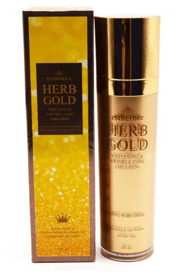 Эмульсия для лица омолаживающая Estheroce Herb Gold Whitening & Wrinkle Care Emulsion 135ml Deoproce - фото №3