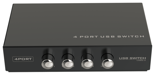 Переключатель USB 2.0 на 4 порта + 4 Кабеля USB Type A - Type B