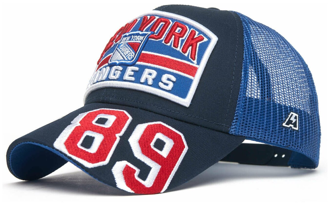 Бейсболка мужская с сеткой NHL New York Rangers № 89 Atributika & Club 