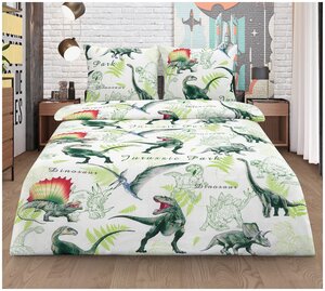 Фото Комплект постельного белья 1,5 Бязь Динозавры