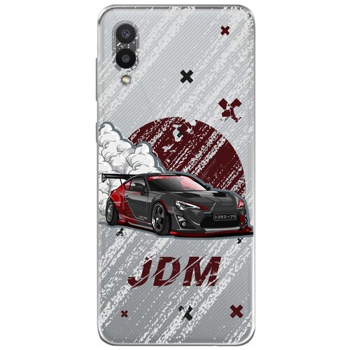 Силиконовый чехол Mcover на Samsung Galaxy A02 с рисунком JDM машина силиконовый чехол mcover на samsung galaxy a02 с рисунком фиолетовая машина