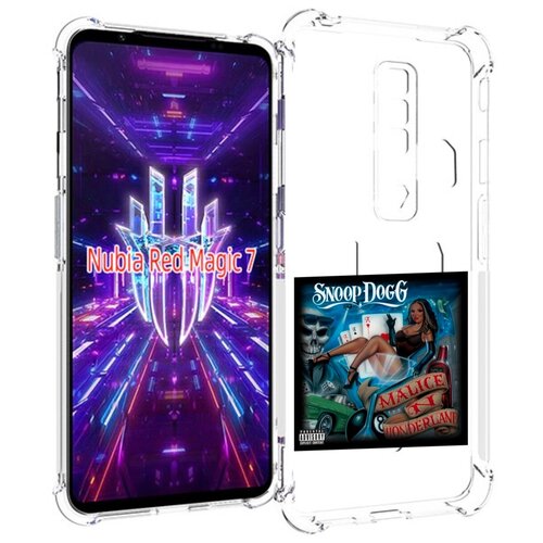 Чехол MyPads Snoop Dogg MALICE N WONDERLAND для ZTE Nubia Red Magic 7 задняя-панель-накладка-бампер чехол mypads snoop dogg no limit top dogg для zte nubia red magic 7 задняя панель накладка бампер