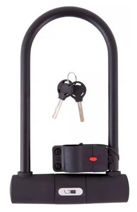 Велозамок Green Cycle GLK-468 115x230х15 мм, U-lock на ключе, черный