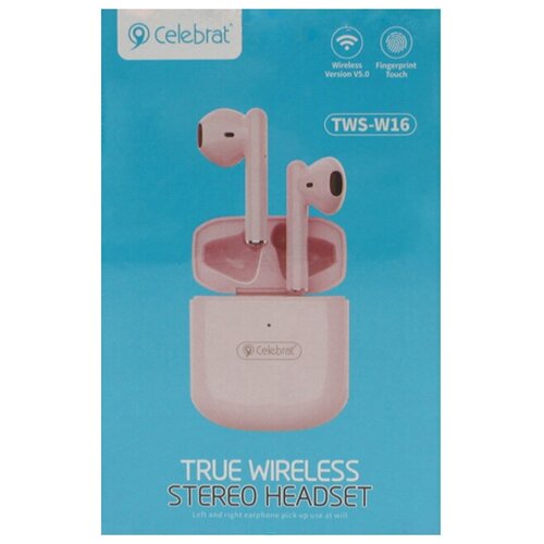 Наушники беспроводные Celebrat TWS-W16 розовый 157000₽