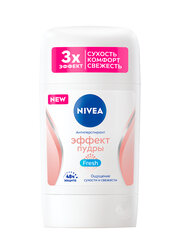 NIVEA Антиперспирант Эффект пудры Fresh, стик, twist-up, 50 мл, 90 г, 1 шт.