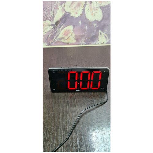 BV-475RKR BVItech радиочасы сетевые красныйчерный 119900₽