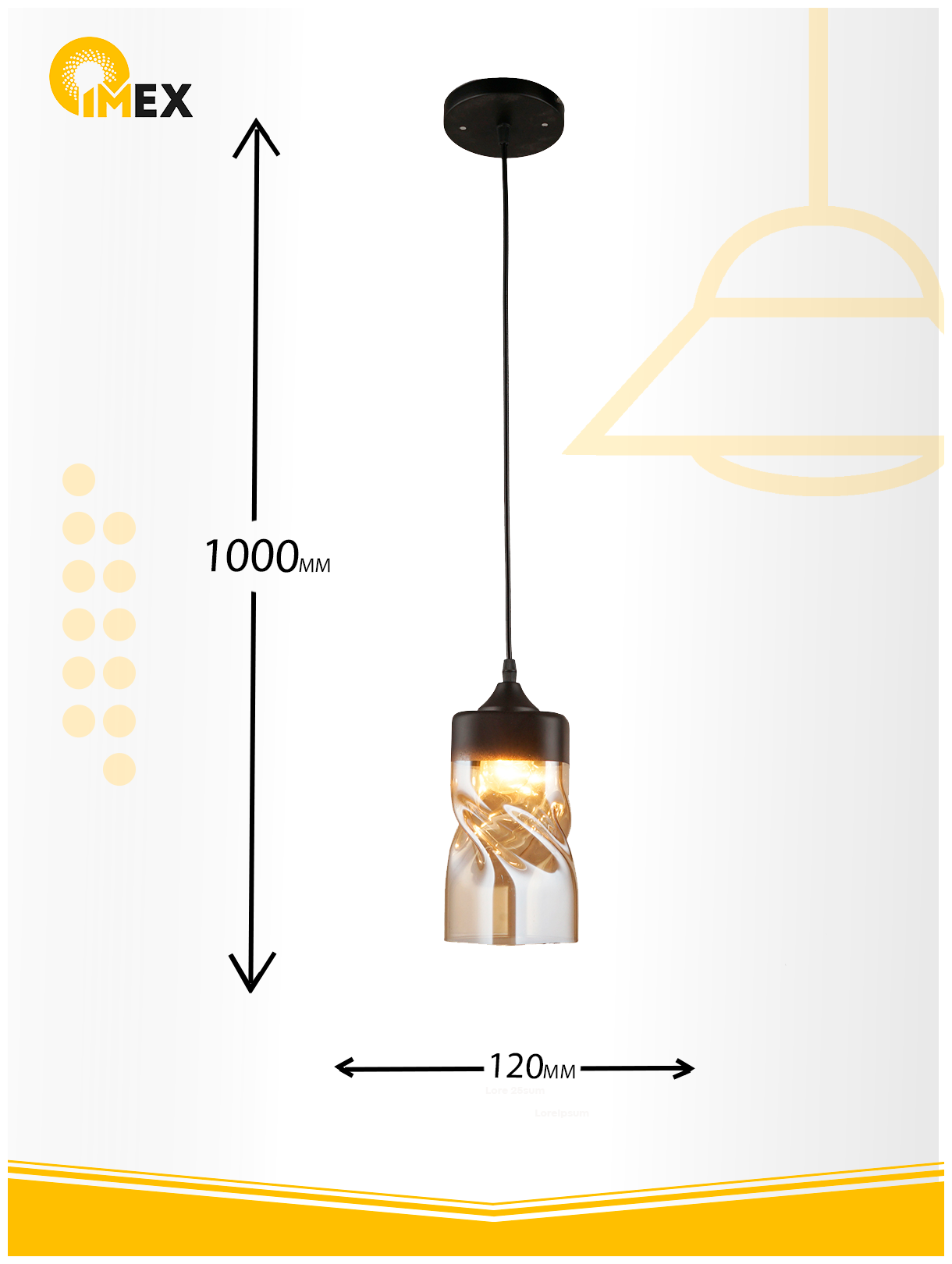 Светильник подвесной люстра потолочная 1*60Вт E27 MD.3738-1-P BK черный