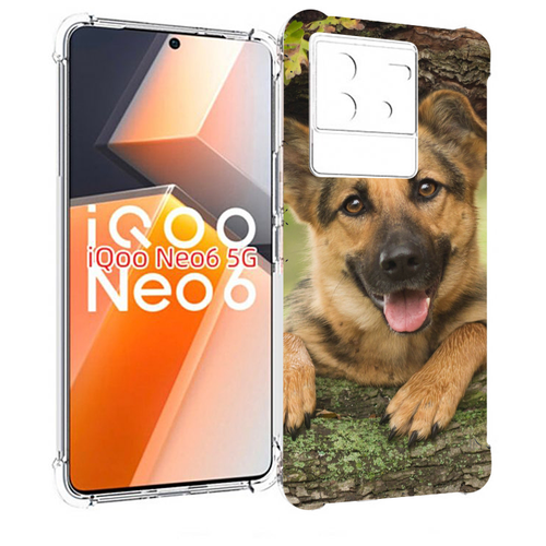 Чехол MyPads Собака-на-дереве для Vivo iQoo Neo 6 5G задняя-панель-накладка-бампер чехол задняя панель накладка бампер mypads музыкальная собака для vivo iqoo 5 5g противоударный