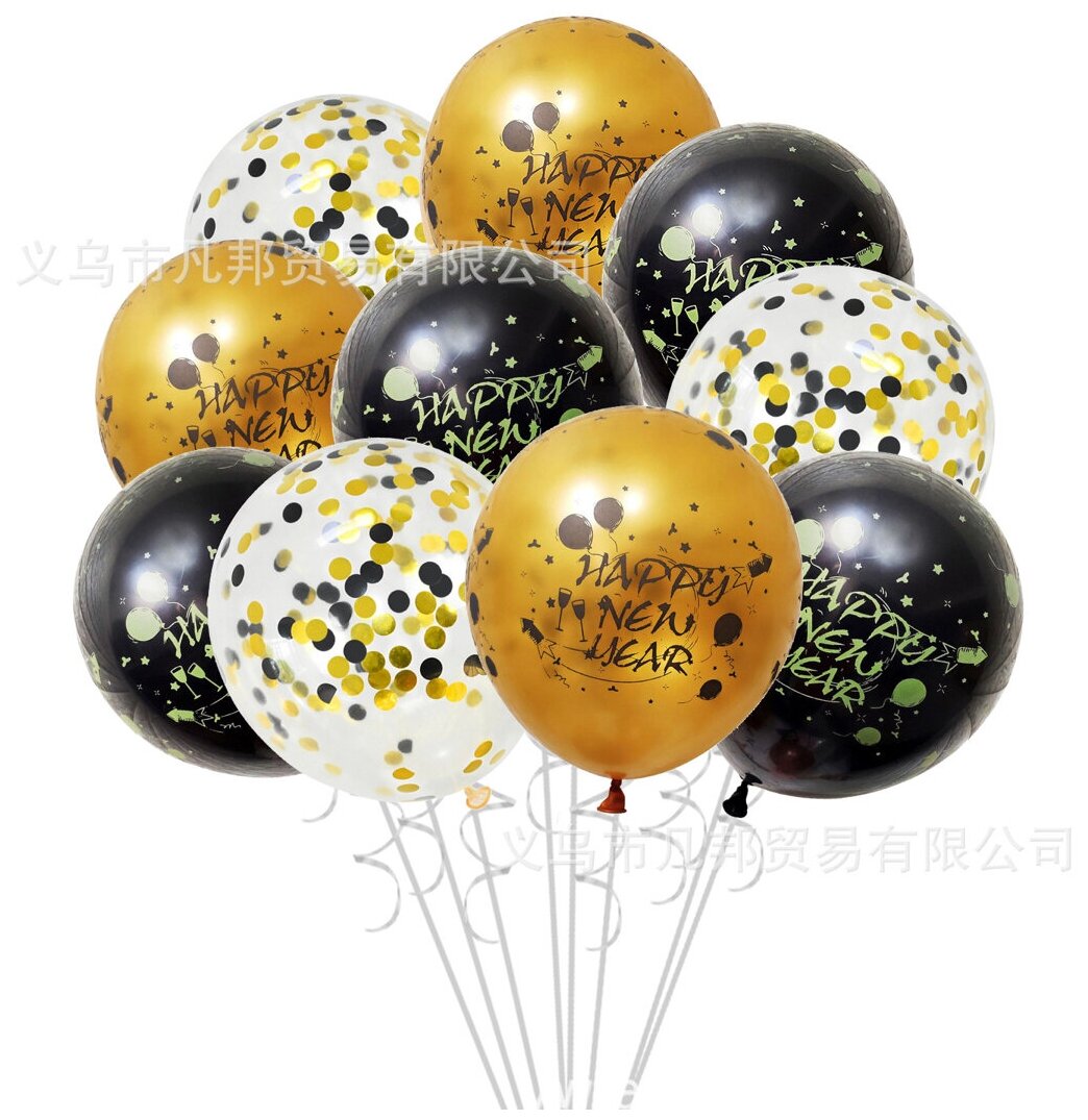 Воздушные шары новогодние набор 10 штук