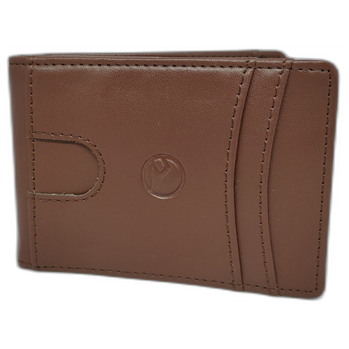 фото Мужской кошелек портмоне картхолдер rfid защита, зажим для денег, коричневый, kaitag outdoor