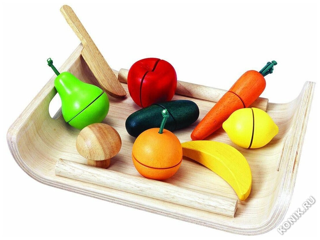 Деревянный набор Plan Toys «Фрукты и овощи», серия KITCHEN