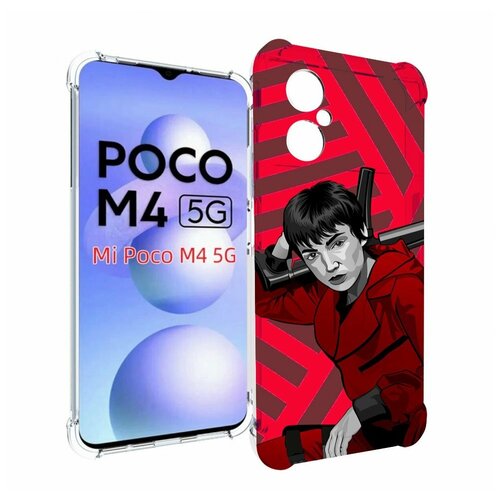 Чехол MyPads Токио-бумажный-дом для Xiaomi Poco M4 5G задняя-панель-накладка-бампер