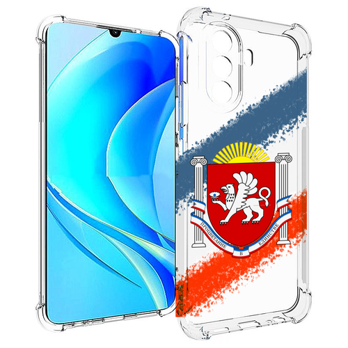 Чехол MyPads герб флаг крыма для Huawei Nova Y70 / Nova Y70 Plus (MGA-LX9N) / Huawei Enjoy 50 задняя-панель-накладка-бампер чехол mypads герб азербайджана для huawei nova y70 nova y70 plus mga lx9n huawei enjoy 50 задняя панель накладка бампер