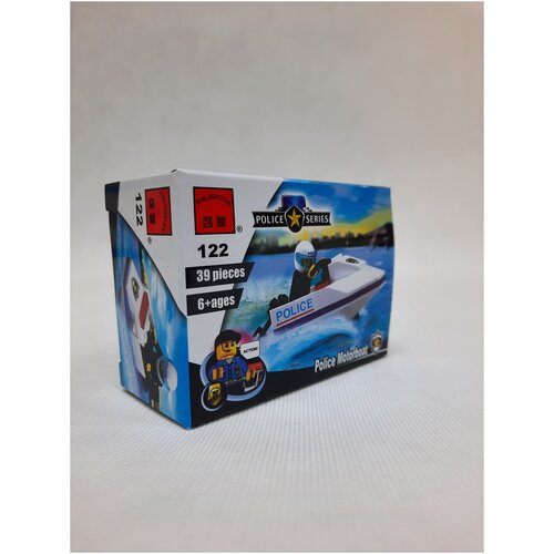 Конструктор Полицейский Катер, 39 дет. 122