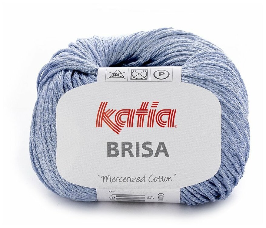 Пряжа Brisa Katia (Бриса), цвет 45 светло-голубой, 50гр/125м, 60% хлопок, 40% вискоза, 1 моток
