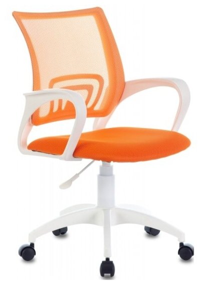 Кресло офисное Бюрократ CH-W695NLT оранжевый TW-38-3 TW-96-1 сетка/ткань крестовина пластик пластик белый
