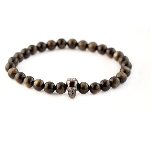 фото Браслет из обсидиана для мужчин, артикул bbs817 планета драгоценностей