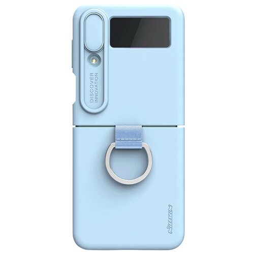 Накладка Nillkin CamShield Silky Silicone Case для Samsung Galaxy Z Flip 4 голубой
