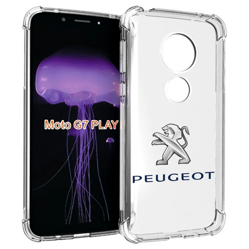 Чехол MyPads peugeot-пежо-3 мужской для Motorola Moto G7 Play задняя-панель-накладка-бампер