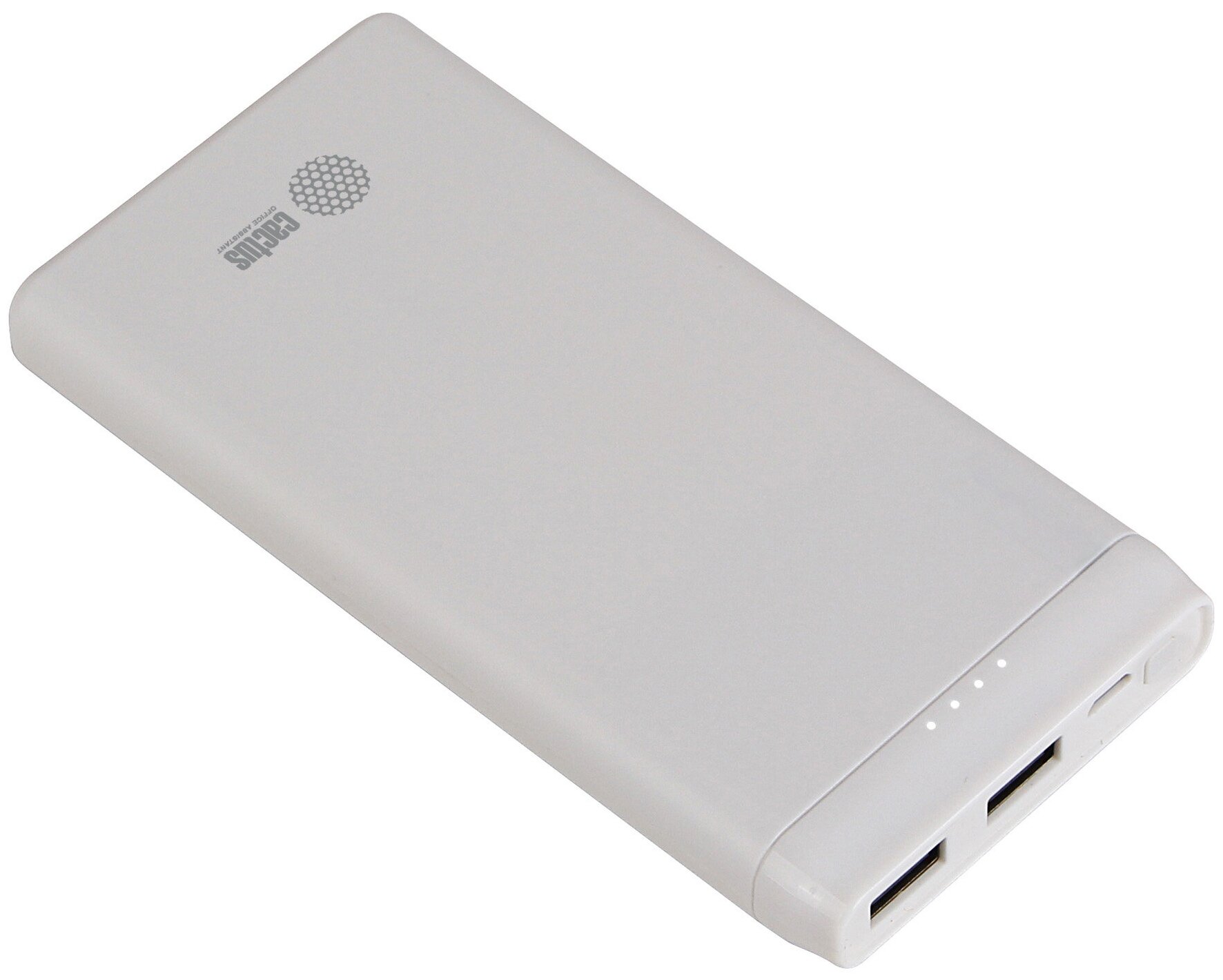 Мобильный аккумулятор Cactus CS-PBFSMT-10000 10000mAh 2.1A 2xUSB белый