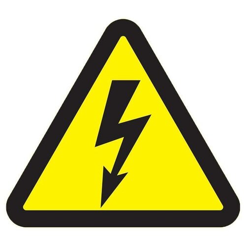 Наклейка знак электробезопасности "Опасность поражения электротоком " 100х100х100мм | код 56-0005 | Rexant ( упак.80шт.)