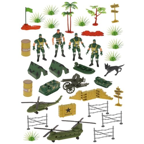 Набор фигурок Наша игрушка Военный, JL668-30, 4 шт. детский военный набор jl668 77 дивизия 38 дет в пакете