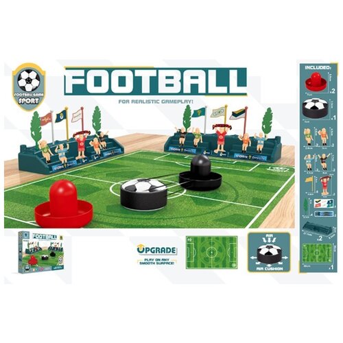 Настольный футбол Наша Игрушка картонное поле, аэрофутбольный мяч, пластиковые и картонные фигурки