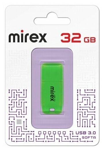 Флешка Mirex Softa Green 32 Гб usb 3.0 Flash Drive - зеленый