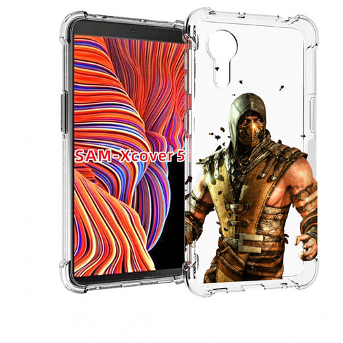 Чехол MyPads Mortal Kombat scorpion для Samsung Galaxy Xcover 5 задняя-панель-накладка-бампер