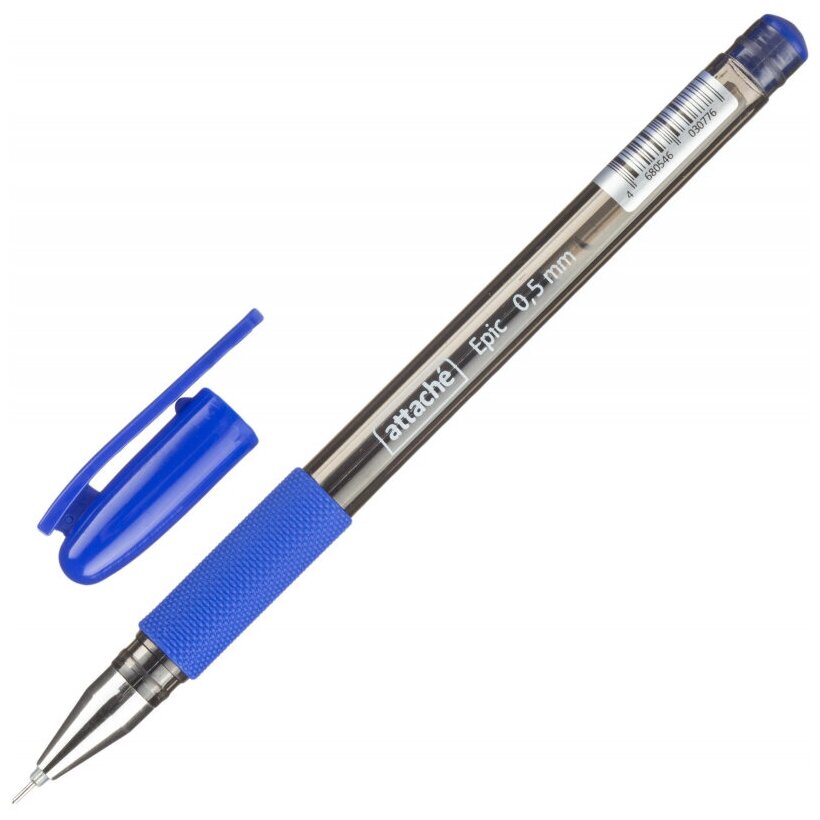 Ручка гелевая неавтомат. Attache Epic, цвет чернил-синий, манж