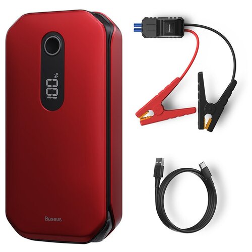 Портативное пусковое устройство Baseus Super Energy Pro Car Jump Starter (12000mAh, 5V/3A, Peak current 1000A) Красный CRJS03-09