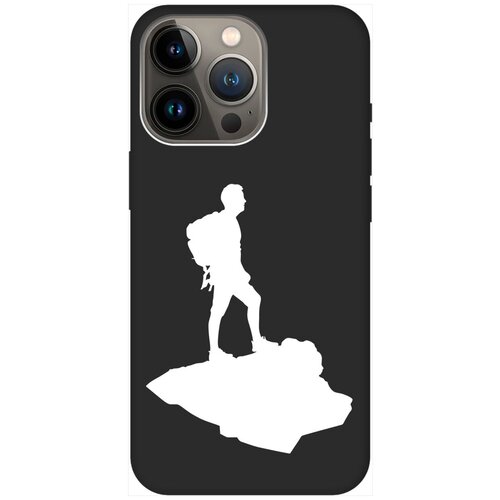 Силиконовый чехол на Apple iPhone 14 Pro / Эпл Айфон 14 Про с рисунком Trekking W Soft Touch черный силиконовый чехол на apple iphone 14 эпл айфон 14 с рисунком trekking soft touch черный