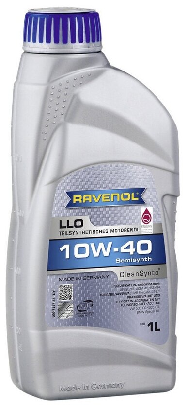 RAVENOL Масло моторное Ravenol Llo SAE, 10W-40, полусинтетическое, 1L 4014835724310