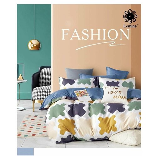 Комплект постельного белья E-shine, Сатин, 1,5 спальный, наволочки 70x70 (2 шт)