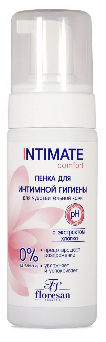 Интимная пенка с экстрактом хлопка, 150 мл, 1 шт.