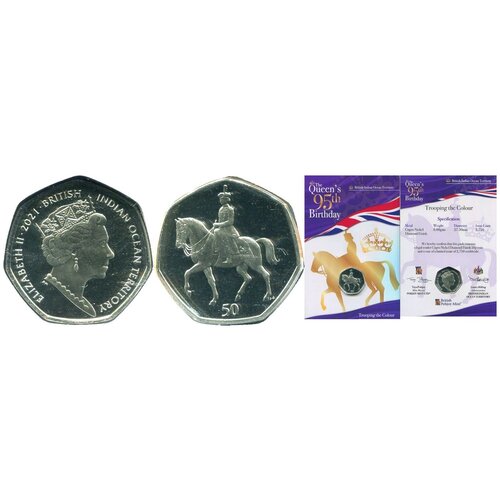 (2021) Монета Британская терр в Инд океане 2021 год 50 пенсов Вынос знамени Медь-Никель Буклет
