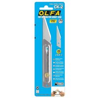 Нож хозяйственный OLFA с выдвижным лезвием, корпус и лезвие из нержавеющей стали, 20мм CK-2