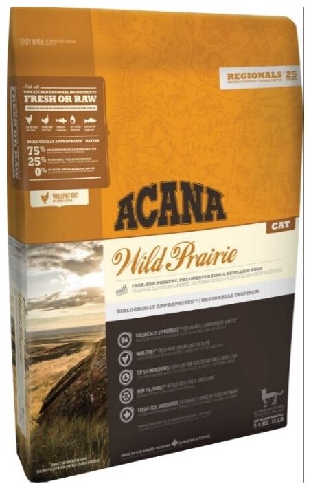 Сухой корм для кошек Acana Regionals Wild Prairie, беззерновой, с домашней птицей 1.8 кг - фотография № 3